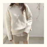 Christmas Gift Hirsionsan Candy Color Sweater Women 2020 New Korean Vintage Knitted Pullovers O Neck Loose Soft Elegant Ladies Clothes