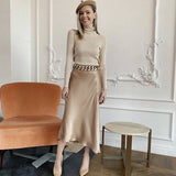Hirsionsan New Summer Satin High Waisted Silk Skirts Women 2021 Silk Office Female Basic A-line Skirt Chic Elegant Ladies Skirt