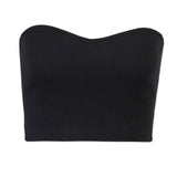 Kukombo Knitting Striped Tube Women Crop Tops Solid Sleeveless Skinny Corset Cropped Base Tank Summer Sexy Casual Elegant
