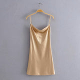 Kukombo Sexy v-neck spaghetti strap party dress women Club night solid silk female short dress Summer beach ladies mini dress Bodycon