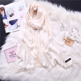 Christmas Gift 2021 women scarf solid cashmere scarves lady shawls and wraps winter head scarf pashmina long size foulard hijab wholesale