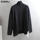 Christmas Gift Autumn Winter O-NECK oversize thick Sweater pullovers Women 2021 loose cashmere  turtleneck Sweater Pullover female Long Sleeve