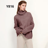 Christmas Gift Autumn Winter Women Knitted Turtleneck Wool Sweaters 2021 Casual Basic Pullover Jumper Batwing Long Sleeve Loose Tops