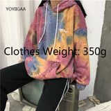Christmas Gift Tie-dye Women's Hoodies Autumn Winter Female Hooded Casual Sweatshirt Tops Harajuku Oversized Ladies Girls Hoodie Hoodies