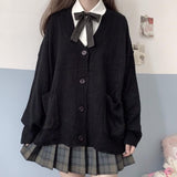 Christmas Gift 2021 new sweet cute girl knitting sweater lazy college style loose sleeve Harajuku girl JK uniform sweater coat s ~ 2XL