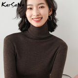 Christmas Gift Women's Winter Turtleneck Sweaters And Pullovers Warm Thin Stretch Sweater Women Winter Knitted Top Autumn Woman Sweaters Jumper