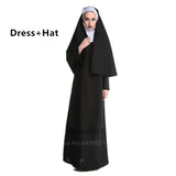 Halloween Kukombo Ladies Missionary Priest Uniform Medieval Costume Nun Cosplay Halloween Dress For Women Cross Religious Polyester Adult Men Robe