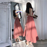 Kukombo Philosophy Women Summer Dress Sexy Spaghetti Strap Backless Back Belt Long Dress  Strapless Chiffon Dress Female Vestidos