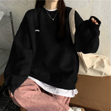 Christmas Gift 2021 spring and autumn new splicing Pullover fashion Korean thick and thin women's Sweatshirt Navy Gray Black Pink women's Hoodi
