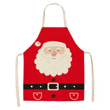 Linen Merry Christmas Apron Christmas Decorations for Home Kitchen Accessories Natal Navidad 2021 New Year Christmas Gifts
