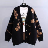 Christmas Gift Large size female lazy new knitted cardigan sweater jacket women's 2021 autumn and winter new Korean women loose trend ins hot