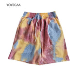Christmas Gift Tie Dye Women's T Shirt Summer Short Sleeve Female T-shirts Casual Tee Tops O-neck Loose Ladies Girls Tshirt Harajuku Women Tops