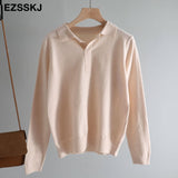 Christmas Gift casual spring autumn thin oversize sweater pullovers Women basic loose square neck cashmere sweater female knit jumper
