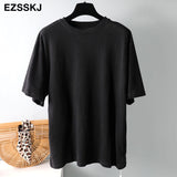 Christmas Gift New 2021spring summer Women oversize T-shirt Casual Loose cotton shortsleeve Brushed long T-shirt big Female Basic Thick Tops