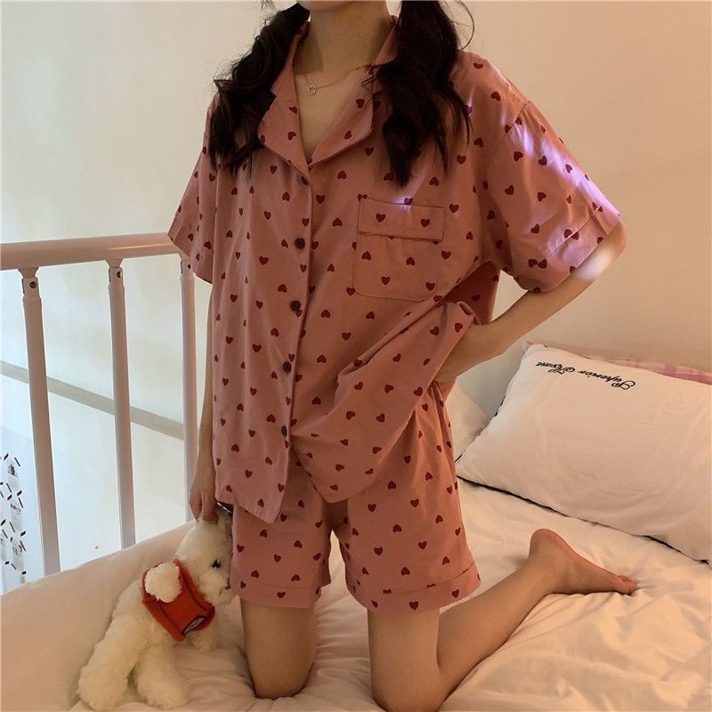 Christmas Gift Pajama Sets Women Plaid Classic Retro Turn Down Collar Short Sleeve Loose Preppy Style Cozy Students Sleepwear Home Female Lady