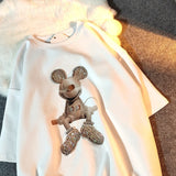 Christmas Gift Short sleeve T-shirt women's design sense small loose spring and summer T-Shirt Top White Large Size half sleeve 2021 new style