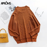Christmas Gift Aproms Elegant Cold Shoulder Knitted Loose Sweaters Women 2021 Autumn Winter Side Split Pullovers Streetwear Fashion Jumpers Top