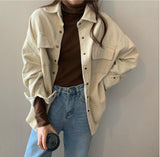 Christmas Gift New oversize Women Blouses corduroy spring Tops femme Casual Women shirt long sleeve Cotton Girls Blouse New Blusas autumn