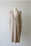Kukombo Fall 2022 Women Clothing Loose Sleeveless Sweater Dress Women Vest Sweaters Knitting Vest Long Knitted Wool Oversize Pullover