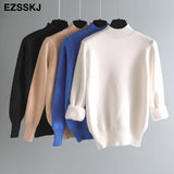 Christmas Gift 2021 Autumn winter cashmere basic warm Sweater velvet Pullovers Women female fur thick Turtleneck sweater knit Jumpers top