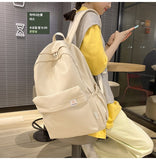 Kukombo New Waterproof Nylon Women Backpack Female Travel Bag Backpacks Schoolbag for Teenage Girls Solid Color Bookbag Mochila Bookbag