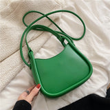 Kukombo Back to school Half Moon Small Underarm Shoulder Bags For Women 2023 Trend Fashion Design Bucket Crossbody Ladies Handbags Blue Green