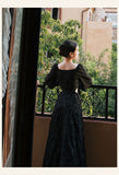 Kukombo Summer Rose Jacquard Rhinestone Square Neck Fashion Dress Black High Waist Hollow Sexy High Quality Dresses For Party Vestidos
