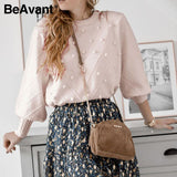 Christmas Gift Knitted winter sweater women pullover Lantern sleeve ladies sweaters female Minimalist pull femme sweet white jumper