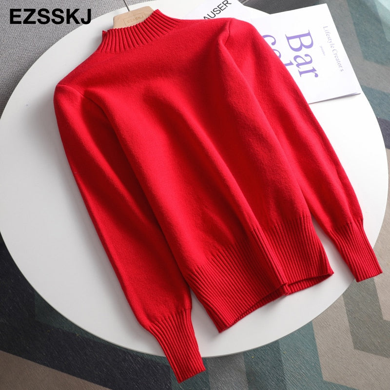 Christmas Gift 2021 Autumn winter cashmere basic warm Sweater velvet Pullovers Women female fur thick Turtleneck sweater knit Jumpers top