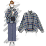 Christmas Gift Korea Version Fake Two-piece Hoodie Women's Turtleneck Oversized Harajuku Clothing Cversized Jacker Winter Casual Sweatshirt New
