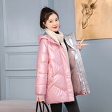 Christmas Gift New Winter Parkas Warm Women Jacket Hooded Long Coat Fashion Female Basic Coats Cotton Padded Parka Outerwear Snow Wear Overalls
