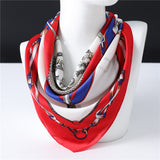 Christmas Gift 2021 New Brand Silk Scarf Women 70x70cm Square Neck Scarves Small Foulard Bandana Luxury Designer Shawls High Quality for Lady