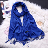 Christmas Gift 2021 women scarf solid cashmere scarves lady shawls and wraps winter head scarf pashmina long size foulard hijab wholesale