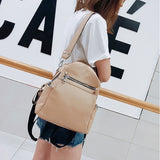 Kukombo Women's Backpack PU Leather Shoulder Bag Backpacks For Female New Ladies Simple Fashion Desiger 2022 Women Solid Color Mochila