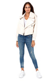 Kukombo Short Loose Pu Leather Jacket Autumn Winter Soft Faux Leather Jacket Street Casual Outwear Ladies Biker Jacket