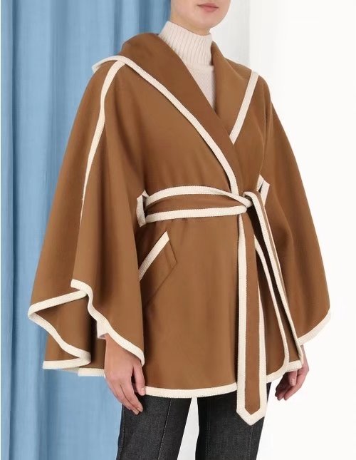 Kukombo Luxury Designer Brand Clothing Women's Autumn Cape Shawl Coat Winter Female  Blends Hoodie Jacket Vintage Overcoat