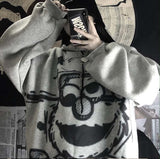 Kukombo Black Friday Sales Kawaii Anime Winter Women Hoodie Cute Cartoon Long Sleeve Casual Hoodie Oversized Sweatshirt Harajuku Tops Fashion Pullover