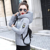 Christmas Gift 2021 New Winter Parkas Women Jacket Hooded Thick Warm Short Jacket Cotton Padded Parka Basic Coat Female Outerwear Plus Size 5XL