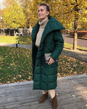 Christmas Gift Yiyiyouni Thickening X-Long Cotton-Padded Winter Jacket Women Covered Button Oversized Parkas Female Khaki Warm Snow Windbreaker