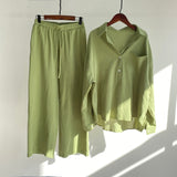 Kukombo Christmas Gift Msfancy Summer Two Piece Set Women Cotton Shorts Sets Vintage Boho Oversized Shirt High Waist Loose Shorts Mujer Sets