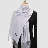 Christmas Gift 2021 Winter Scarf For Women Long Warm Cashmere Scarves Hijab Solid Lady Shawl Wrap Female Pashmina Bandana Head Scarfs Echarpe
