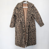 Christmas Gift Luxury Fashion Leopard Long Teddy Bear Jackets Coats Women 2021 Winter Thick Warm Outerwear Brand Fashion Faux Fur Coat Female