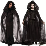 Halloween Kukombo Halloween Cosplay Women Death Hell Witch Devil Vampire Uniform Black Long Dress Party Cosplay Day Of The Dead Opera Costume