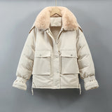Christmas Gift Cotton padded clothes Korean loose cotton padded jacket 2021 new Parker coat women's winter short thickened zipper tooling coat