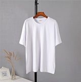 Christmas Gift Hirsionsan 100% Cotton Oversized T Shirt Women Harajuku Basic Loose Short Sleeve Tees Soft Female Solid Tops Khaki Summer Jumper