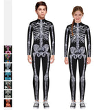 Halloween Kukombo New Halloween Scary Cosplay Costumes For Kids Skeleton Bodysuit Devil Vampire Carnival Party Clothing Skull Dress Jumpsuit