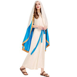 Halloween Kukombo New Halloween Cosplay The Virgin Mary Costume For Women Carnival Party Adult Role-Play Ancient Israel Nun Fantasia Dress