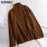 Christmas Gift oversize Sweater Women Pullover Casual Turtleneck Long Sleeve chic loose 2021 Knit Sweater Female Jumpers soft top