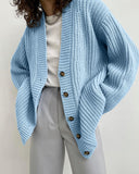 Christmas Gift Hirsionsan Cashmere Long Sleeve Sweater Women 2021 New Single-Breasted Female Cardigan V Neck Soft Loose Knitted Outwear Jumpers
