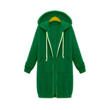 Christmas Gift Autumn Winter Long Hoodie Women Black Sweatshirt Oversized hoodie For Women Long Sweatshirt Hooded Sweatshirt Female 2021